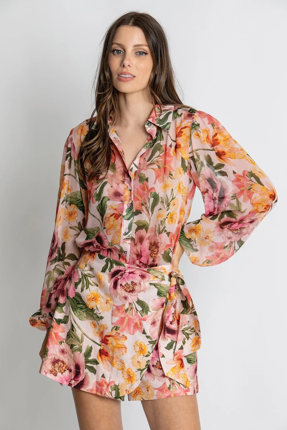 Ava Shirt Whispering Peonies