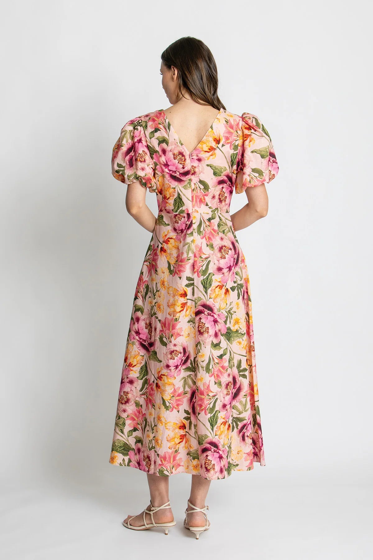 Mia Puff Sleeve Midi Dress