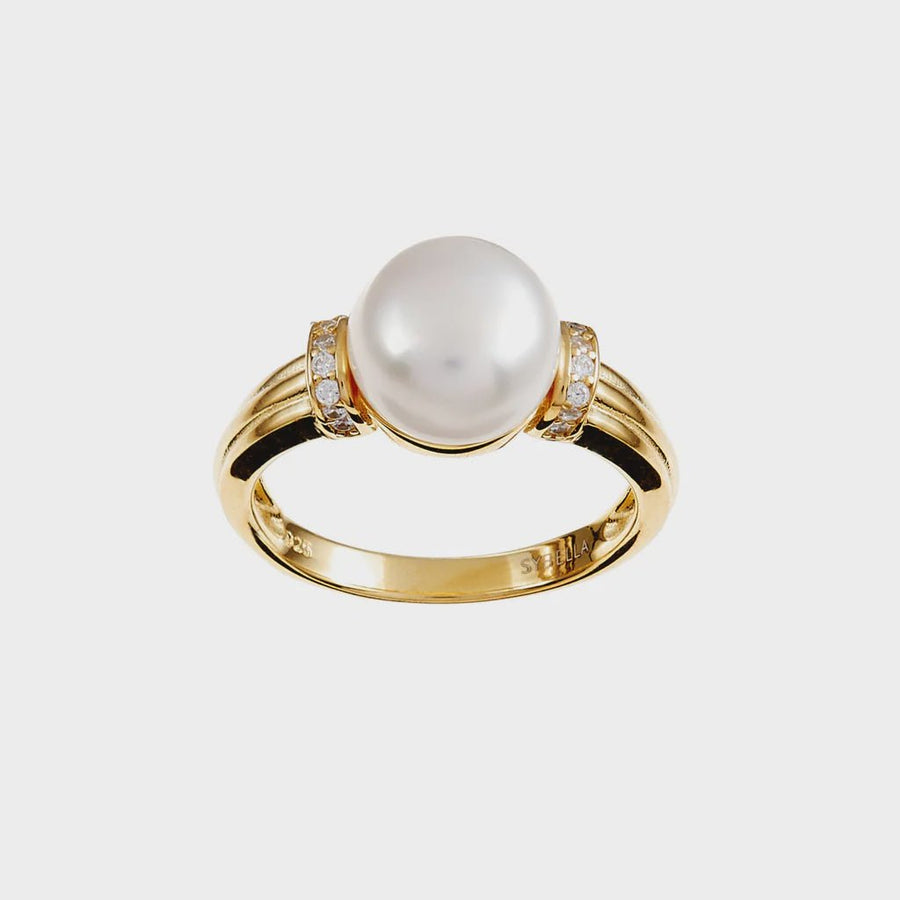 Auntumn Fresh Water Pearl Ring Gold - Kohl and Soda