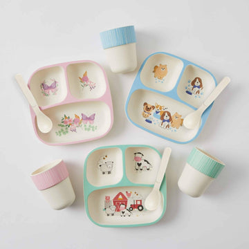 Shop Bamboo Kids 3-Piece Dinner Set - At Kohl and Soda | Ready To Ship!
