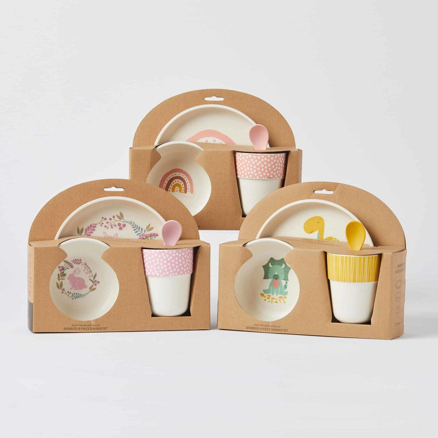 Shop Bamboo Kids 4-Piece Dinner Set - At Kohl and Soda | Ready To Ship!