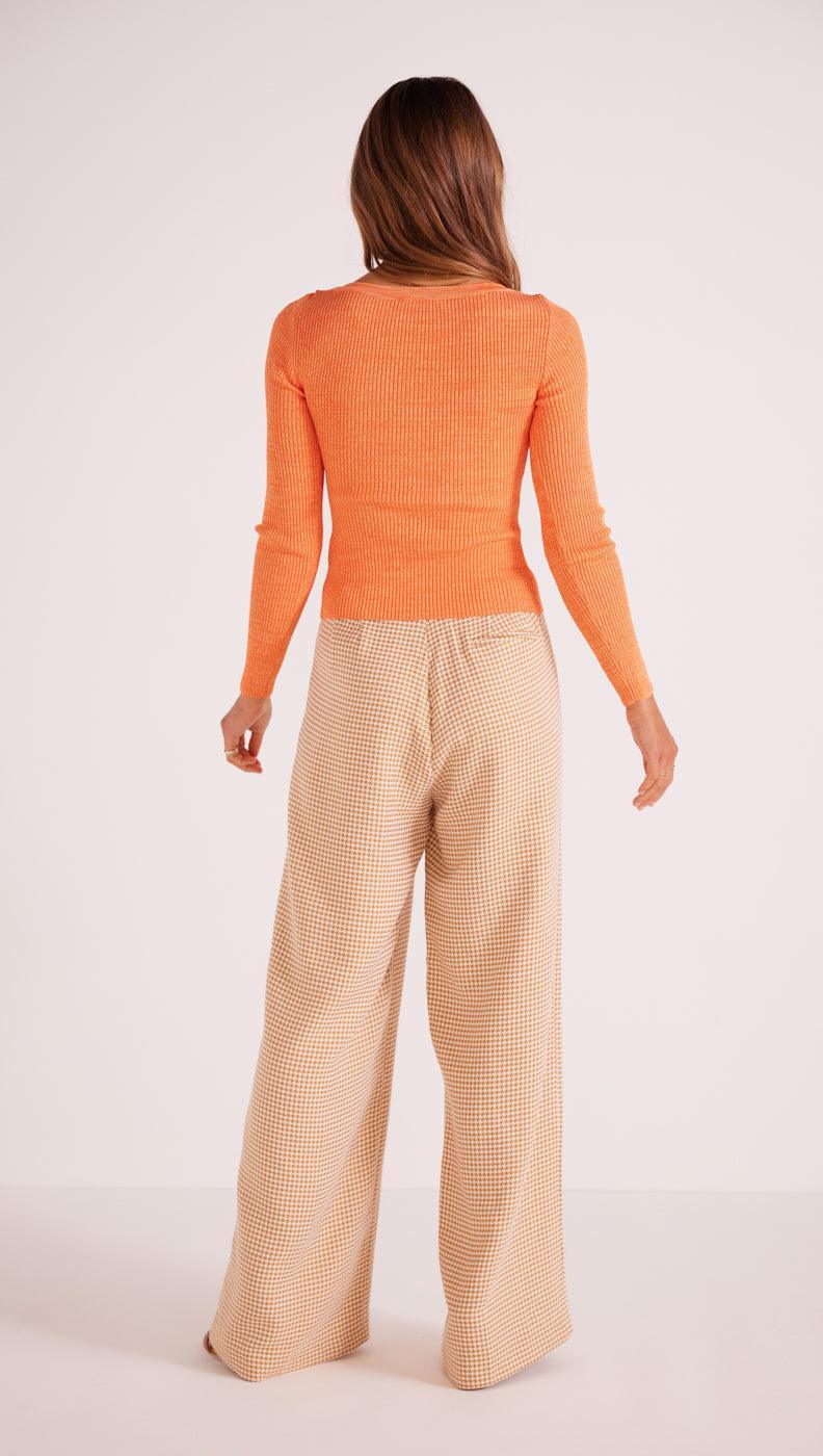 Shop Basic Knit Top Orange - At Kohl and Soda | Ready To Ship!