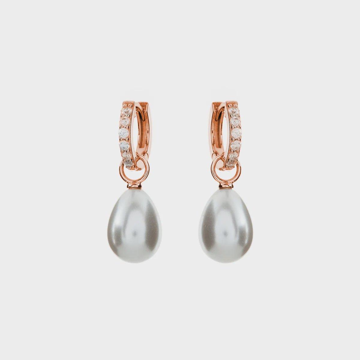 Shop Bindi Baroque Pearl Rose Gold Earrings - At Kohl and Soda | Ready To Ship!