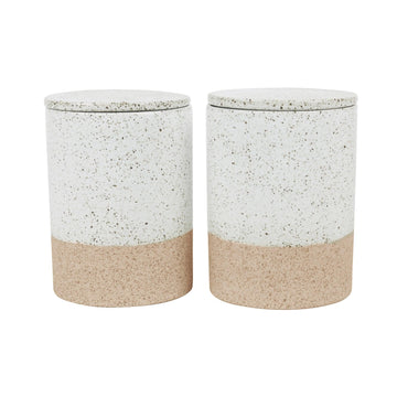 Shop Canisters Set of 2 - White Garden to Table - At Kohl and Soda | Ready To Ship!