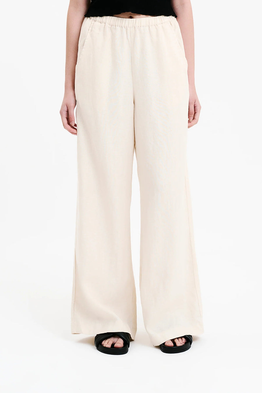 Shop Ceres Linen Pants Cloud - At Kohl and Soda | Ready To Ship!