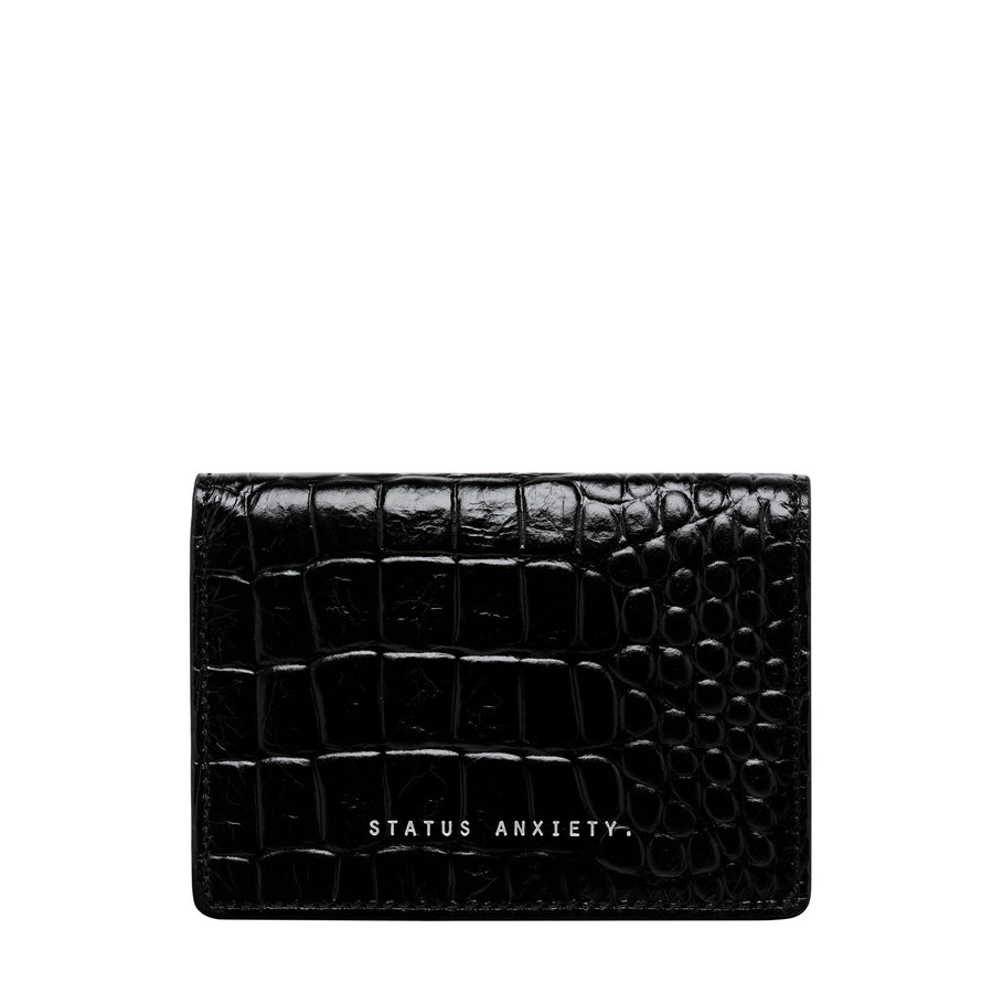 Easy Does It Wallet Black Croc - Kohl and Soda