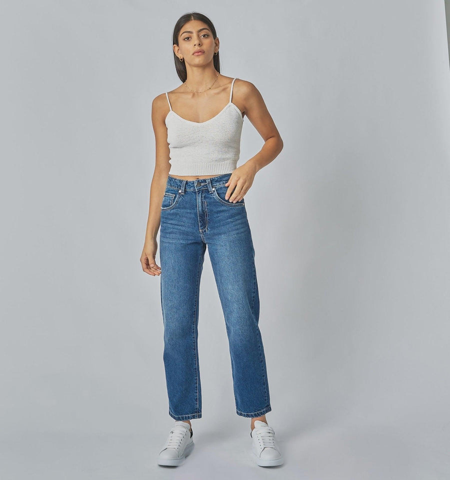 Shop Evie Wide Jeans Blur Blue - At Kohl and Soda | Ready To Ship!