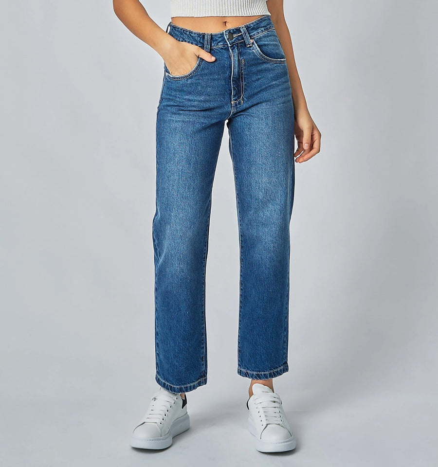 Shop Evie Wide Jeans Blur Blue - At Kohl and Soda | Ready To Ship!