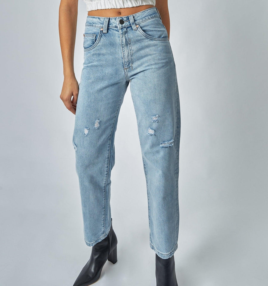 Shop Evie Wide Jeans - Sunbleached - At Kohl and Soda | Ready To Ship!