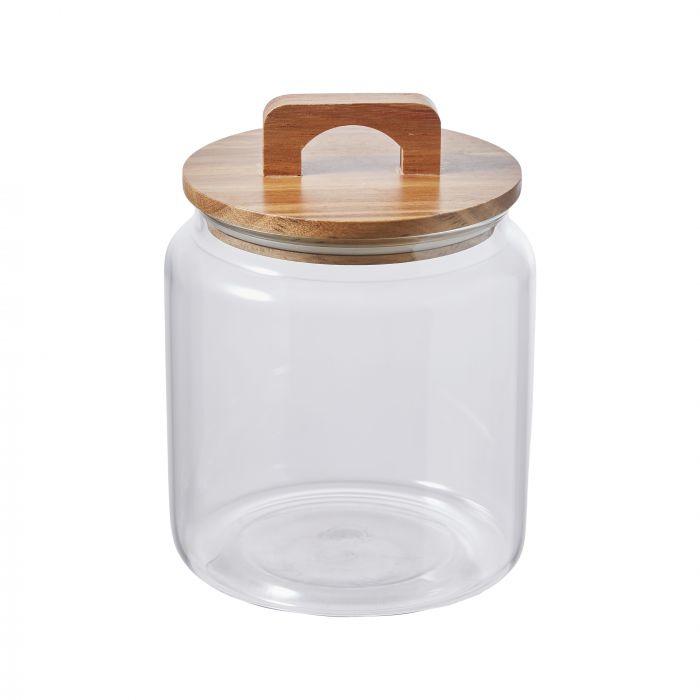 Shop Glass Jar with Acacia Lid - Large - At Kohl and Soda | Ready To Ship!