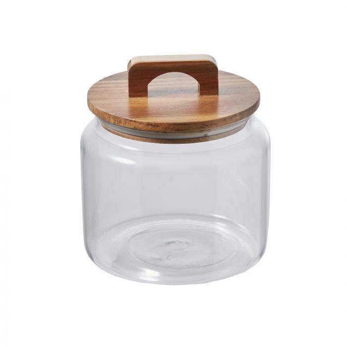 Shop Glass Jar with Acacia Lid - Medium - At Kohl and Soda | Ready To Ship!
