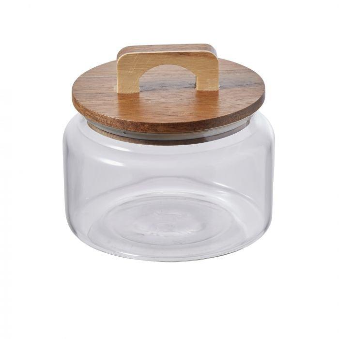 Shop Glass Jar with Acacia Lid - Small - At Kohl and Soda | Ready To Ship!