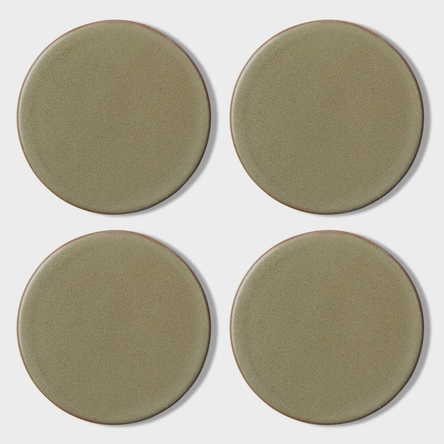 Green Ceramic Coasters set of 4 - Kohl and Soda