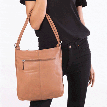 Indiana Leather Convertible Handbag Backpack Tan - Kohl and Soda