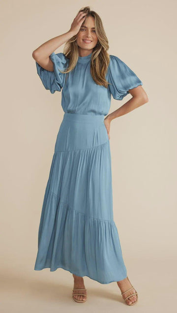 Shop Ines Maxi Skirt French Blue - At Kohl and Soda | Ready To Ship!
