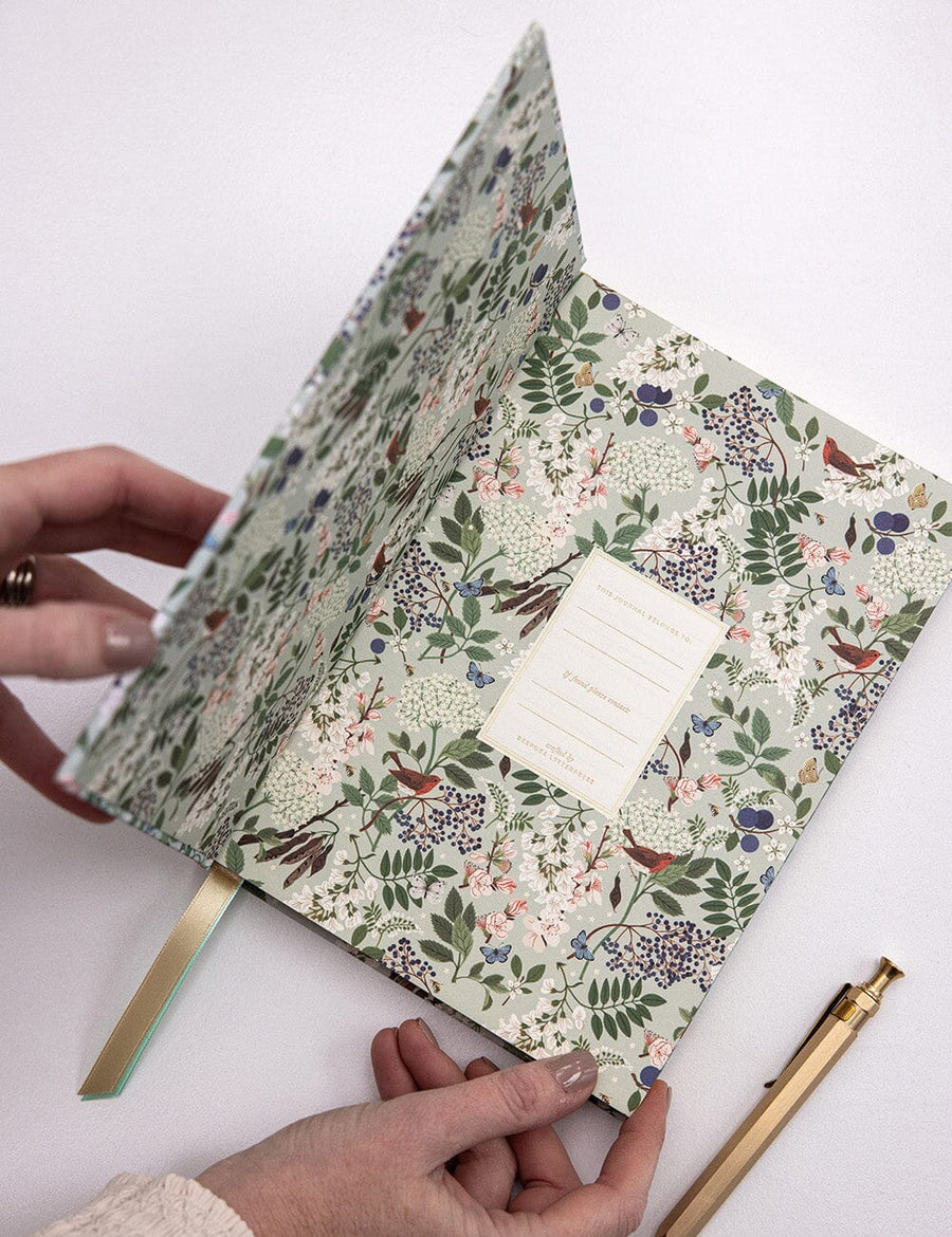 Linen Bound Journal -Sparrows - Kohl and Soda