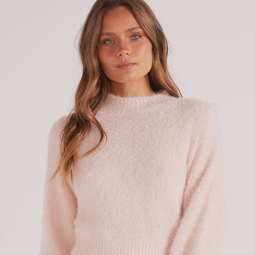 Luma Fluffy Sweater Pink - Kohl and Soda