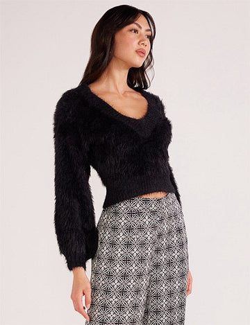 Maisie Fluffy Knit Sweater - Kohl and Soda