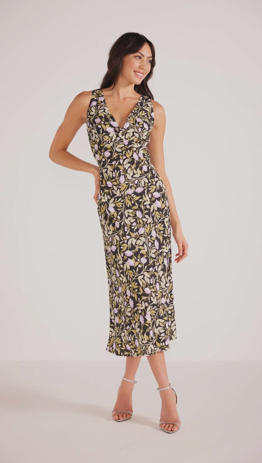 Nocturne Bias Slip Midi Dress - Kohl and Soda