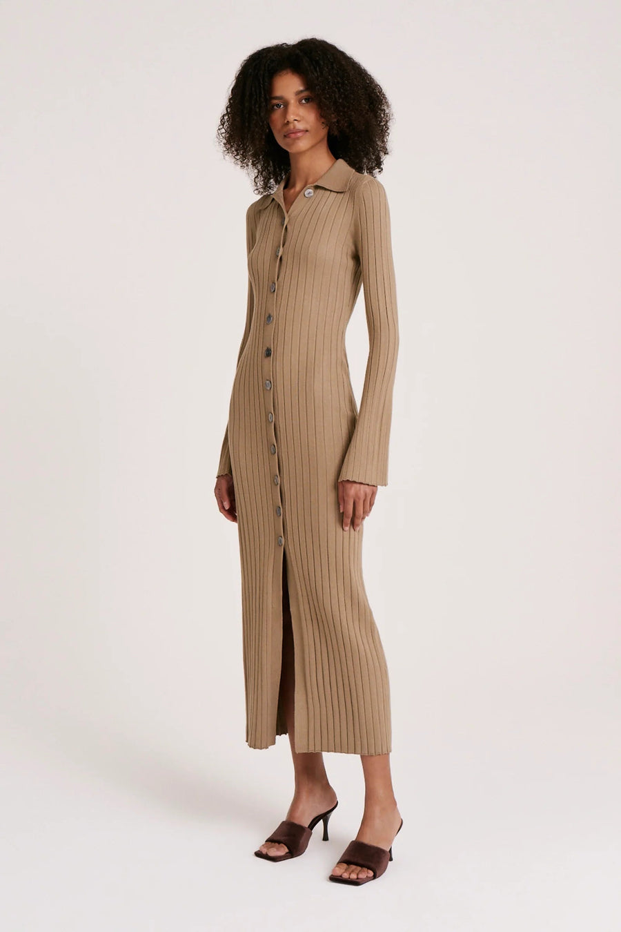 Noemi Knit Dress Fog - Kohl and Soda