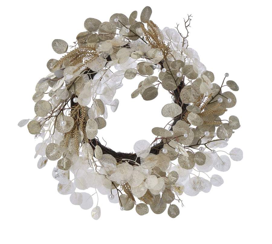 Pearled Eucalyptus Wreath - Kohl and Soda