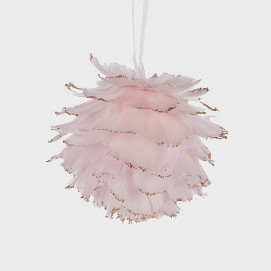Pink Feather Bauble - Kohl and Soda