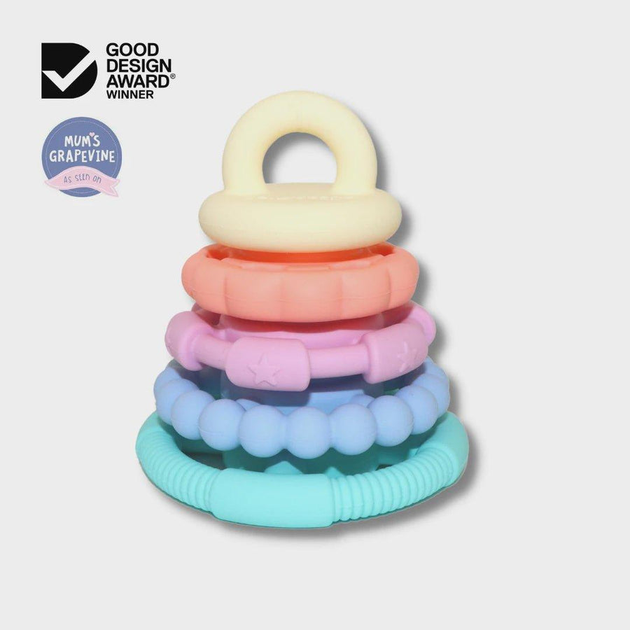 Shop Rainbow Stacker & Teether Toy Pastel - At Kohl and Soda | Ready To Ship!