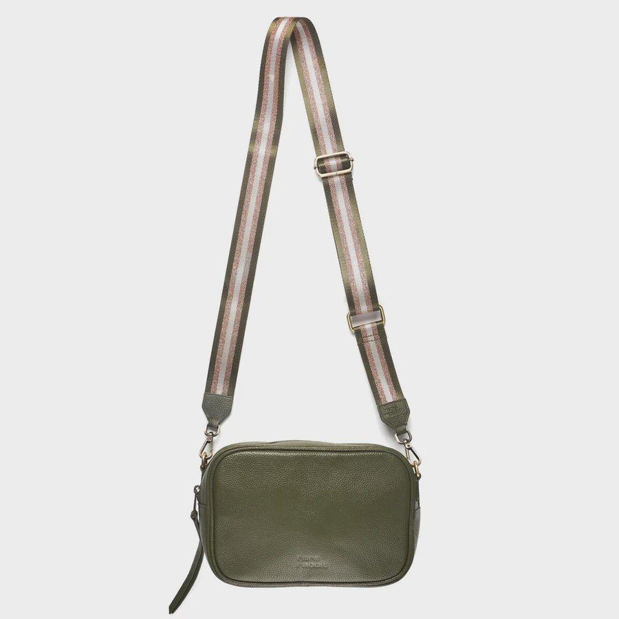 Shop Rosie Crossbody Bag with Oxford Strap Olive - At Kohl and Soda | Ready To Ship!