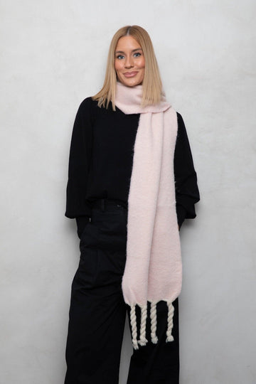 Shop Snowstorm Scarf Pale Pink - At Kohl and Soda | Ready To Ship!