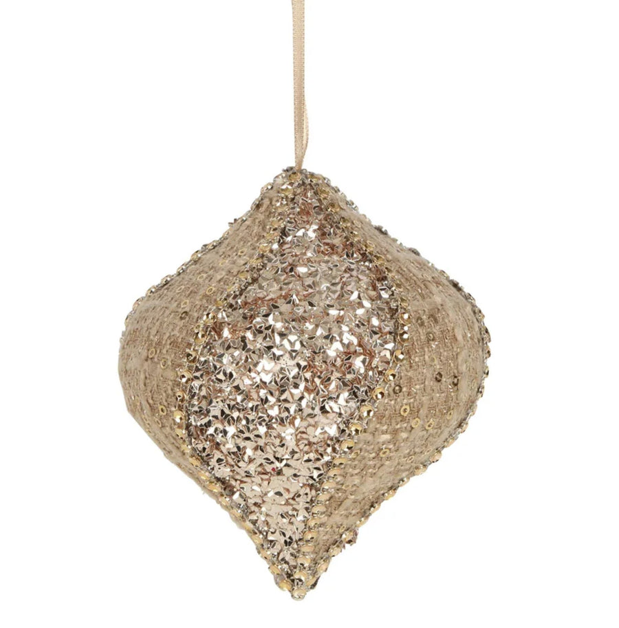 Solange Glimmer Hessian Hanging Bauble - Kohl and Soda