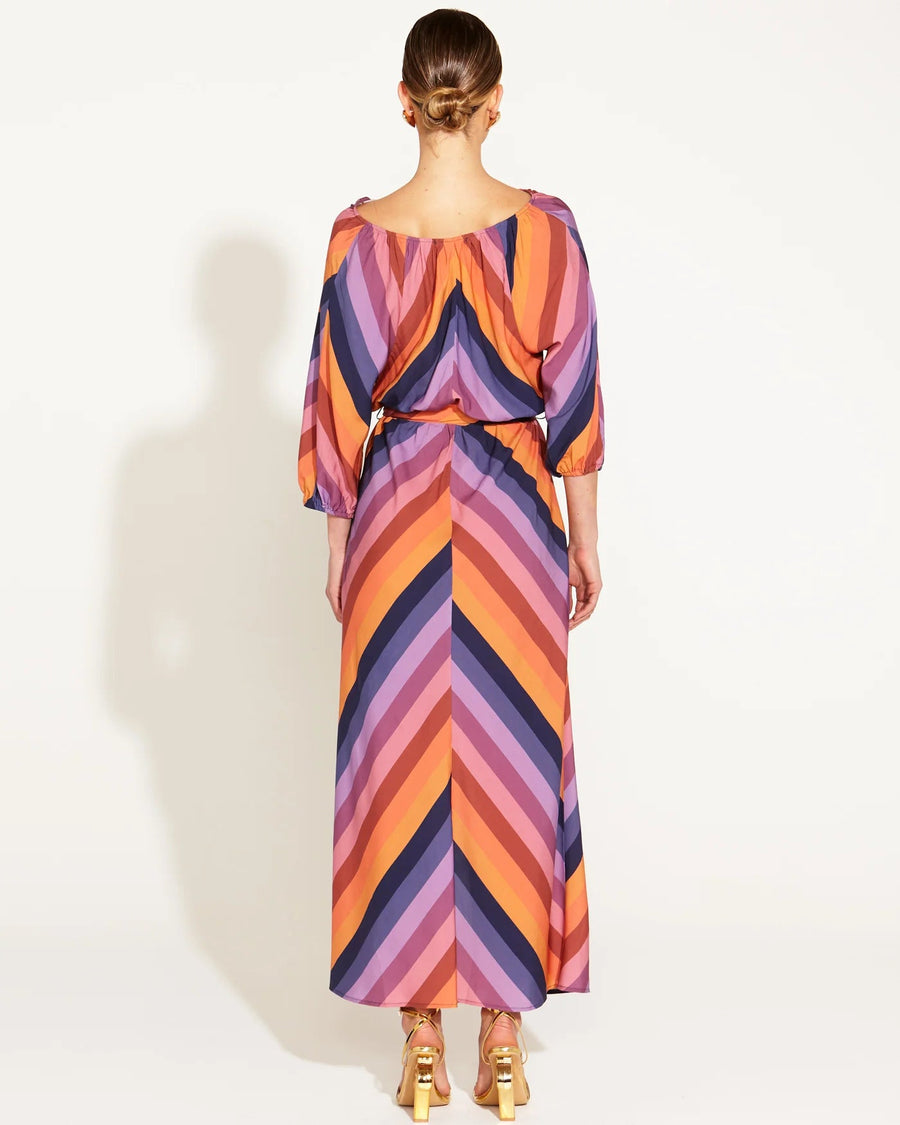 Sunset Dress Tie Waist Midi Dress - Kohl and Soda