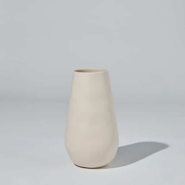 Teardrop Vase Chalk White - Kohl and Soda