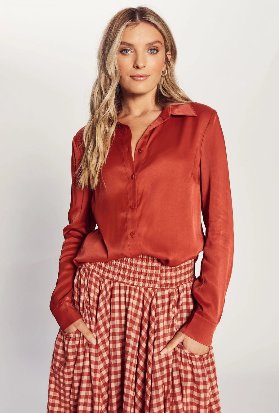 Shop The Satin Shirt - At Kohl and Soda | Ready To Ship!