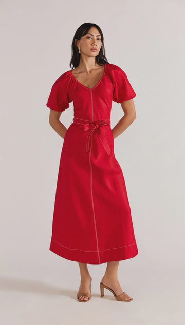 Valencia Belted Midi Dress - Kohl and Soda