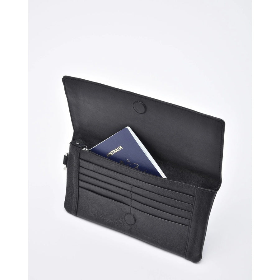 Shop Wodonga Soft Leather Fold over Wallet - At Kohl and Soda | Ready To Ship!