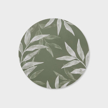 Shop Woodlands Green Round Placemats set of 4 - At Kohl and Soda | Ready To Ship!